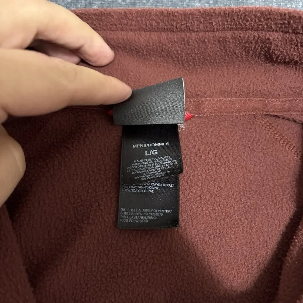 The North Face Tech 100 1/2-Zip Red Pullover Sweater Men's Large Flash Dry